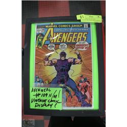 AVENGERS #109 VINTAGE COLLECTOR COMIC BOOK DISPLAY