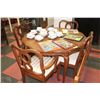 Image 1 : VICTORIAN STYLE ROUND WOODEN TABLE AND 4 CHAIRS
