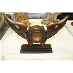 MANTLE CLOCK WITH WINGS COPPER COLOR
