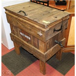 CUSTOM MADE HARLEY DAVIDSON DRINK COOLER TABLE