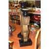 Image 1 : PAIR OF GOLD AND BLACK TALL CANDLE HOLDERS
