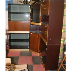 VINTAGE 5 PC CORNER CABINET SET