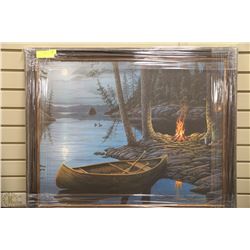 MOLNAR PAINTING "CAMPFIRE BY MOONLIGHT