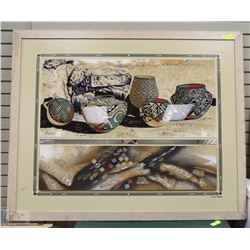 LARGE FRAMED PAINTING 53"X44"