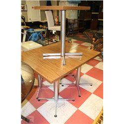 5 PC COMMERCIAL CHROME LEG TABLE SET