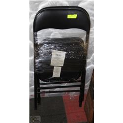 2 BLACK FOLD-OPEN PADDED CHAIRS