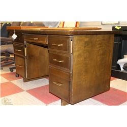 WOOD DESK WITH DRAWERS