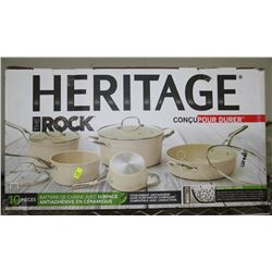 "HERITAGE THE ROCK" 10 PIECE COOK WARE SET