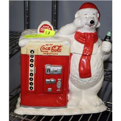 VINTAGE COCA-COLA POLAR BEAR COOKIE JAR
