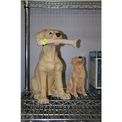 TWO ORNAMENTAL DOGS