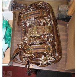 L MARCONI SILVER LEAF REPLICA HANDBAG