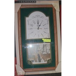INGRAHAM CLOCK WITH DEER PICTURE