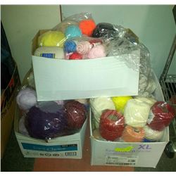 3 BOXES OF YARN & CROCHET COTTON