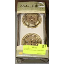 NEW POLISHED BRASS DEADBOLT