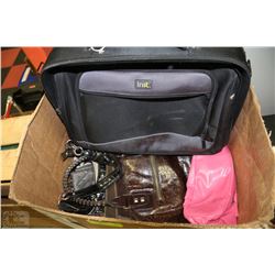 BOX OF PURSES INCLUDING GUESS AND MORE