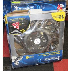 2- SETS OF MICHELIN WHEEL COVERS WITH NVS