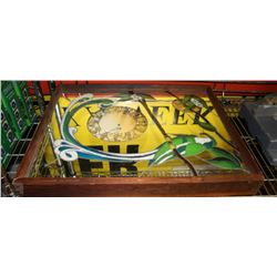 STAINED GLASS PARROT CLOCK 17"X21"