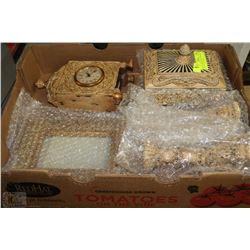 TRAY OF MATCHING JEWELLERY BOX,PICTURE FRAME