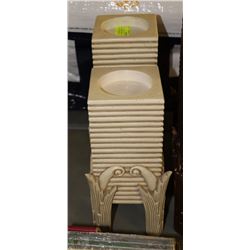 MATCHING IVORY COLOR SQUARE CANDLE HOLDERS