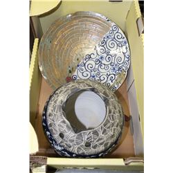 BOX WITH MATCHING DECOR PLATE 12" WIDE AND VASE