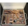 Image 1 : HEAVY DUTY WOOD BOX WITH WOODWORKING TOOLS