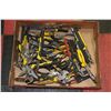 Image 1 : BOX WITH ASSORTED HAND TOOLS MOSTLY PLIERS & MORE
