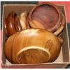 Image 1 : BOX WITH ASSORTED  WOODEN SALAD BOWLS