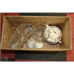 BOX OF MISC CRYSTAL & ENGLISH CRYSTAL INCLUDING