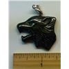 Image 1 : CARVED HEMATITE WOLF'S HEAD PENDANT