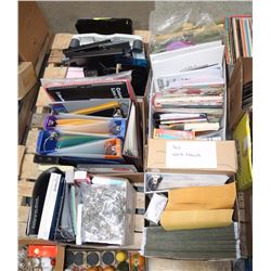 PALLET OF OFFICE SUPPLIES AND SCRAP BOOKING