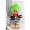 Image 1 : GREEN HAIR TROLL DOLL 15" TALL
