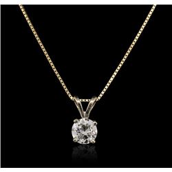 14KT Yellow Gold 0.33ct Diamond Pendant With Chain