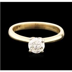 14KT Yellow Gold 0.83ct Round Brilliant Cut Diamond Solitaire Ring