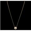 Image 2 : 14KT Yellow Gold 0.55ctw Diamond Pendant With Chain