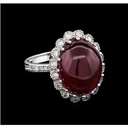 15.71ct Ruby and Diamond Ring - 14KT White Gold