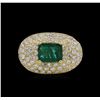 Image 2 : 14KT Yellow Gold 3.08ct Emerald and Diamond Ring