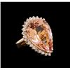 Image 1 : 20.71ct Morganite and Diamond Ring - 14KT Rose Gold