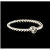 Image 1 : 14KT White Gold 0.09ct Diamond Ring