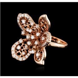 14KT Rose Gold 1.29ctw Diamond Ring