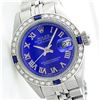 Image 1 : Ladies Rolex Stainless Steel Sapphire Diamond Wristwatch