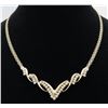 Image 1 : 0.90ctw Diamond Necklace - 14KT Yellow Gold