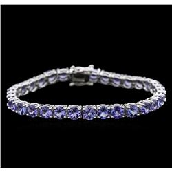 14.70ctw Tanzanite Bracelet - 14KT White Gold