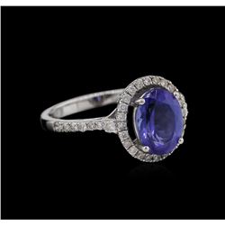 1.89ct Tanzanite and Diamond Ring - 14KT White Gold