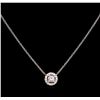 Image 1 : 0.57ctw Diamond Necklace - 14KT Two-Tone Gold