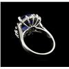Image 3 : 6.41ct Tanzanite and Diamond Ring - 14KT White Gold