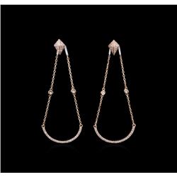 0.69ctw Diamond Earrings - 14KT Rose Gold