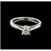 Image 1 : 14KT White Gold 0.80ct Oval Cut Diamond Solitaire Ring