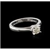 Image 2 : 14KT White Gold 0.80ct Oval Cut Diamond Solitaire Ring