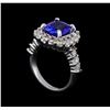 Image 4 : 2.85ct Tanzanite and Diamond Ring - 14KT White Gold