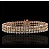 Image 1 : 14KT Three-Tone Gold 6.54ctw Diamond Bracelet